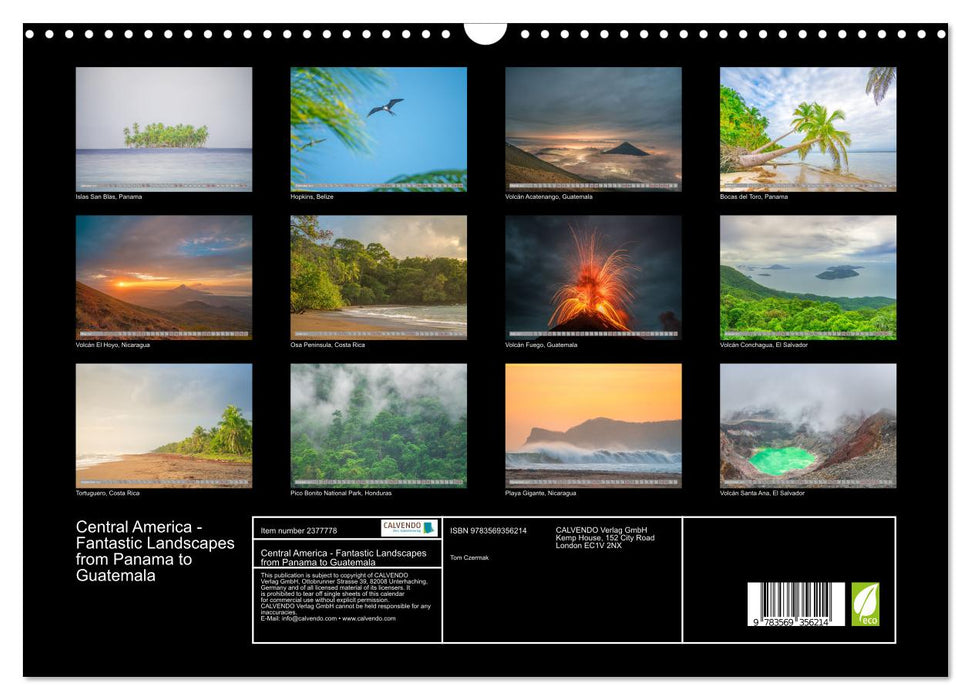 Central America - Fantastic Landscapes from Panama to Guatemala (CALVENDO Monthly Calendar 2027)