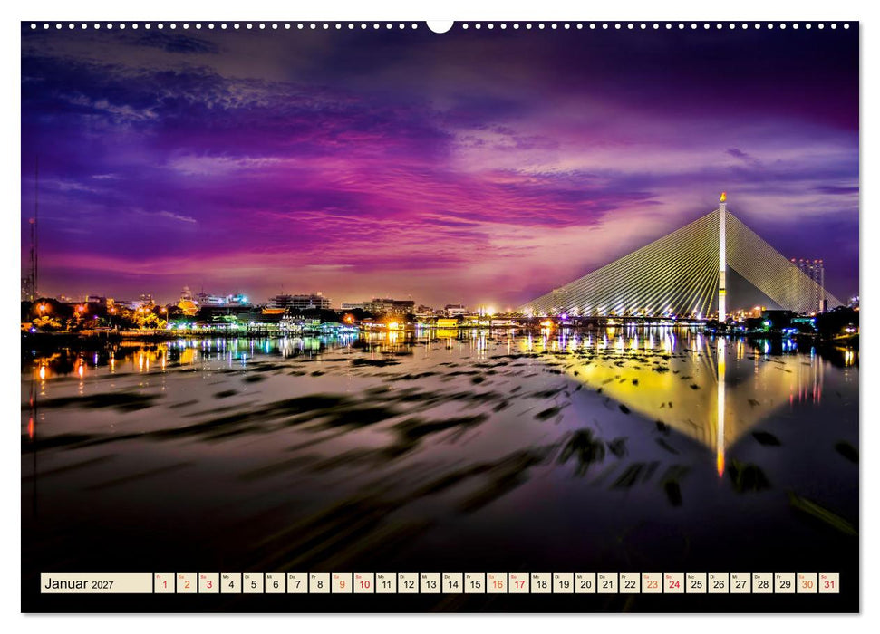 Metropolen - Nacht Skylines (CALVENDO Premium Wandkalender 2027)