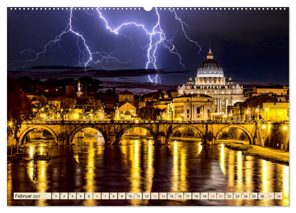 Metropolen - Nacht Skylines (CALVENDO Premium Wandkalender 2027)