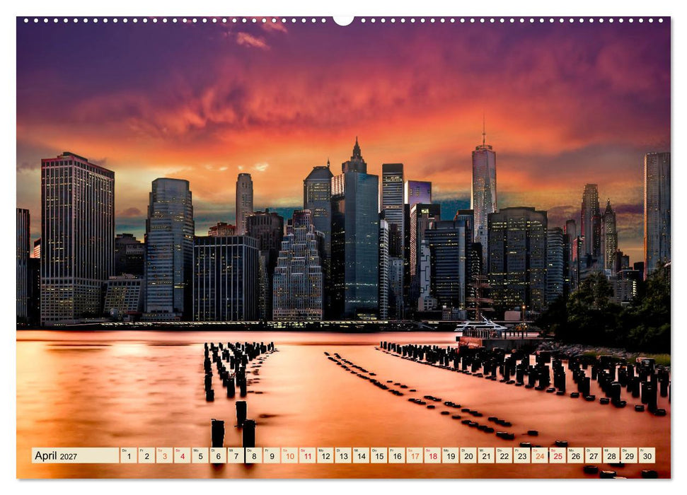 Metropolen - Nacht Skylines (CALVENDO Premium Wandkalender 2027)