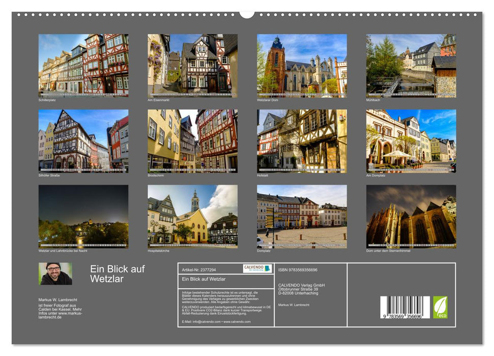Ein Blick auf Wetzlar (CALVENDO Premium Wandkalender 2027)