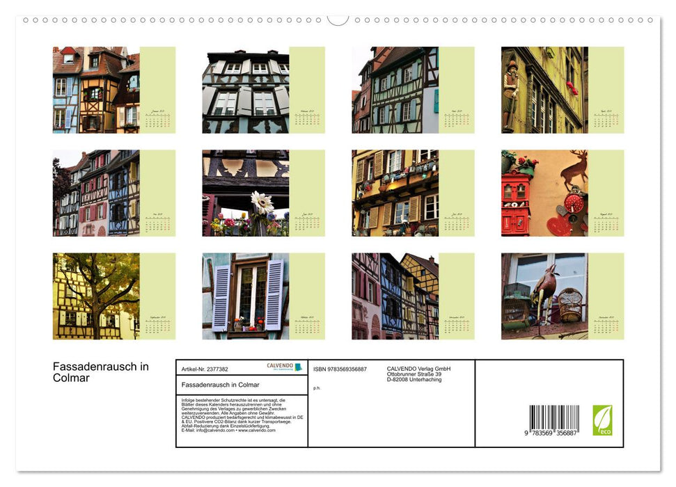 Fassadenrausch in Colmar (CALVENDO Premium Wandkalender 2027)