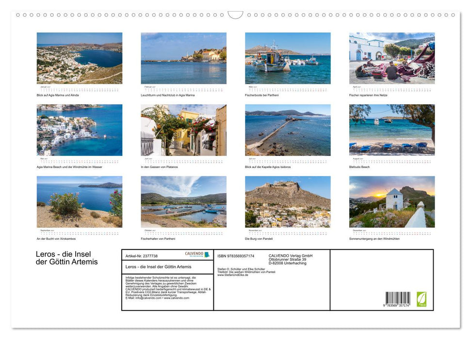 Leros - die Insel der Göttin Artemis (CALVENDO Wandkalender 2027)