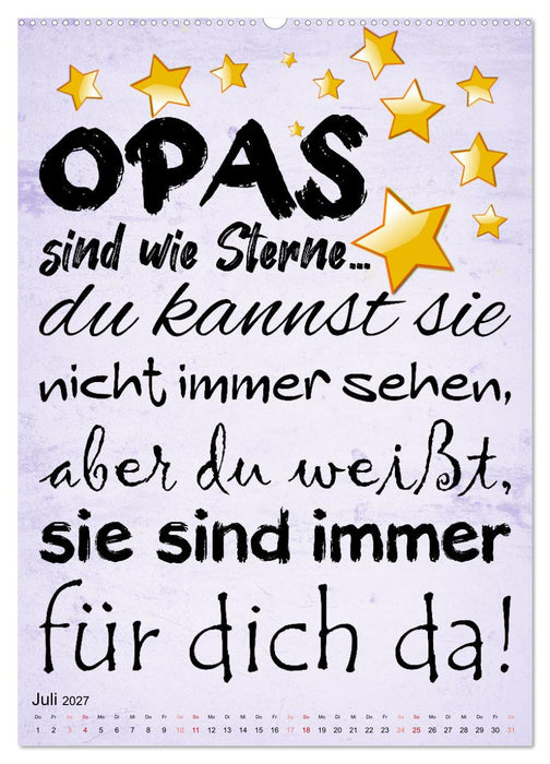 Opa ist der Coolste (CALVENDO Premium Wandkalender 2027)