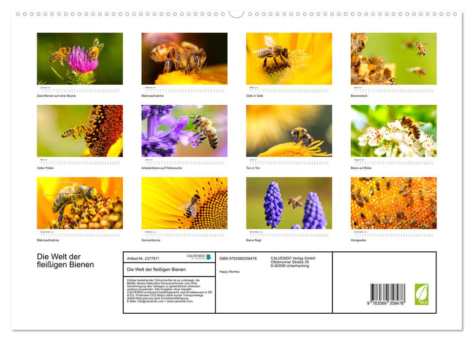 Die Welt der fleißigen Bienen (CALVENDO Premium Wandkalender 2027)