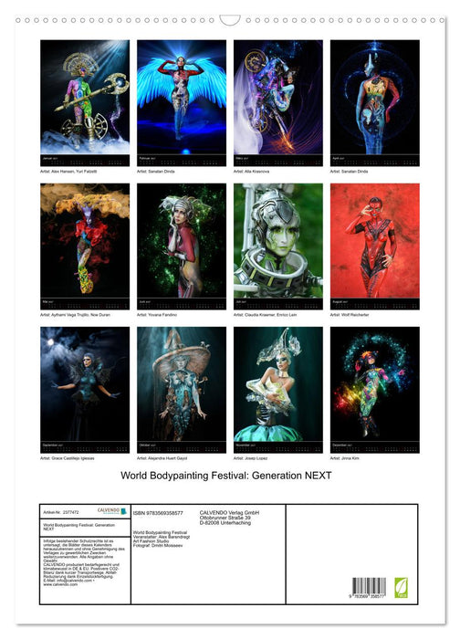 World Bodypainting Festival: Generation NEXT (CALVENDO Wandkalender 2027)