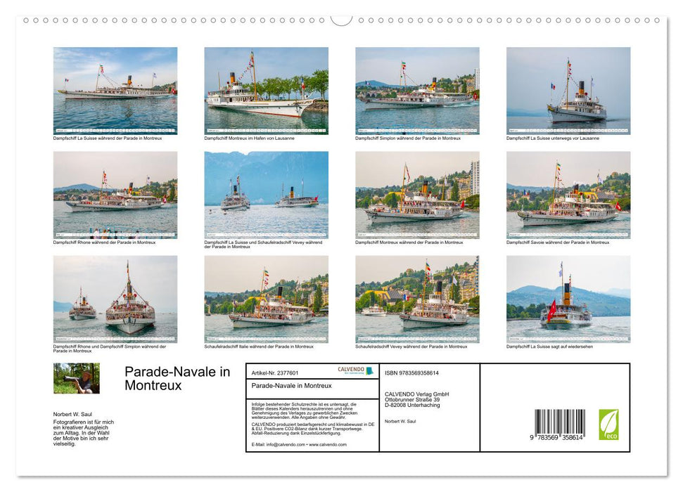 Parade-Navale in Montreux (CALVENDO Premium Wandkalender 2027)