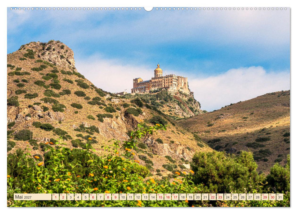 Sizilien, Ätna-Catania-Cefalu-Messina-Syrakus-Taormina-Tindari (CALVENDO Premium Wandkalender 2027)