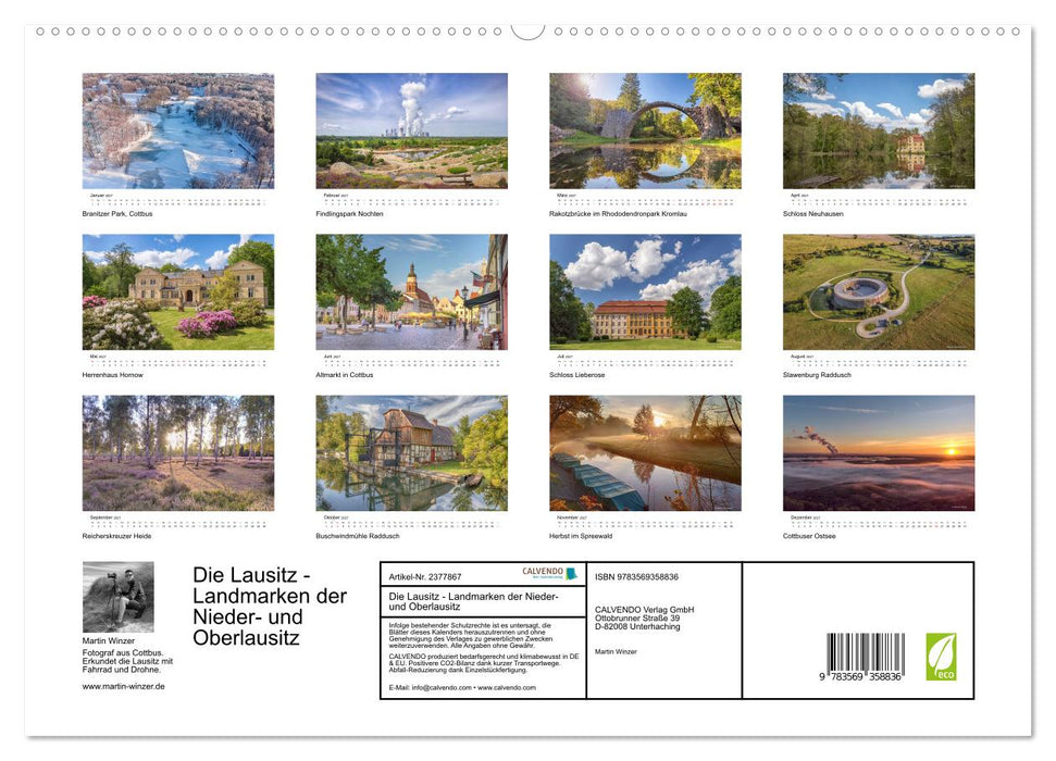 Die Lausitz - Landmarken der Nieder- und Oberlausitz (CALVENDO Premium Wandkalender 2027)