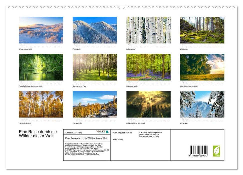 Eine Reise durch die Wälder dieser Welt (CALVENDO Premium Wandkalender 2027)