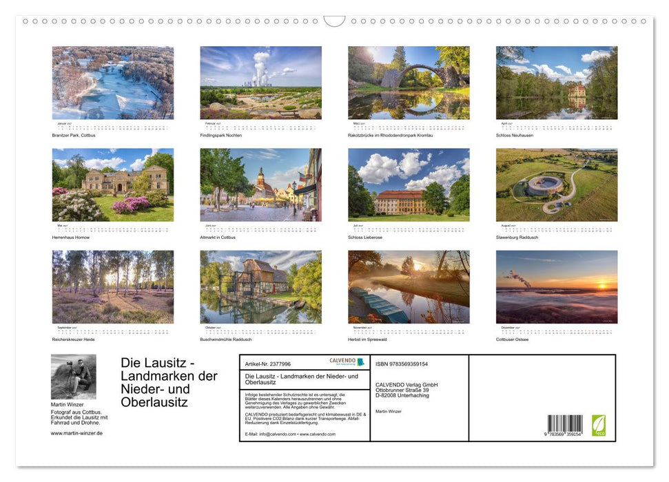 Die Lausitz - Landmarken der Nieder- und Oberlausitz (CALVENDO Wandkalender 2027)