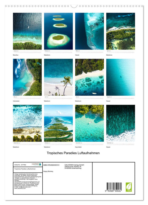 Tropisches Paradies Luftaufnahmen (CALVENDO Premium Wandkalender 2027)