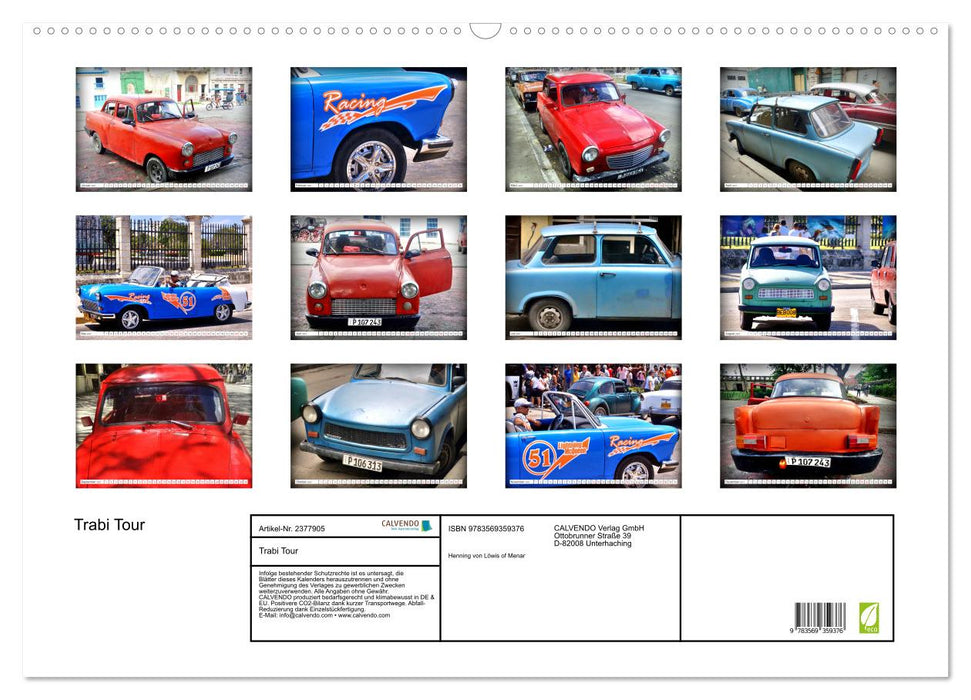 Trabi Tour (CALVENDO Wandkalender 2027)