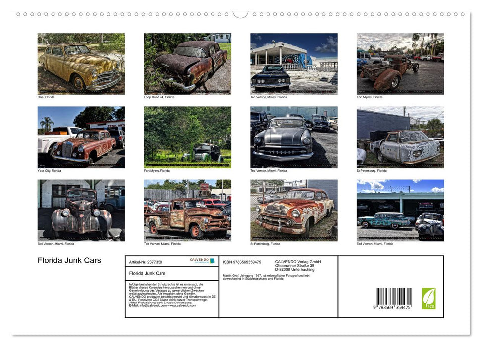 Florida Junk Cars (CALVENDO Premium Wandkalender 2027)