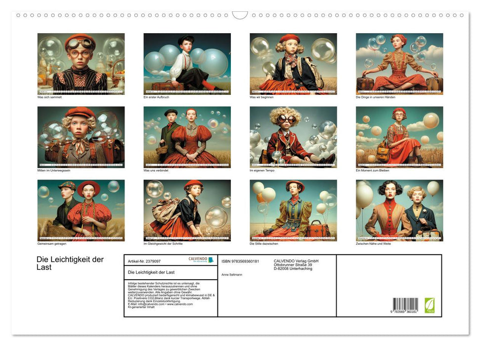 Die Leichtigkeit der Last (CALVENDO Wandkalender 2027)
