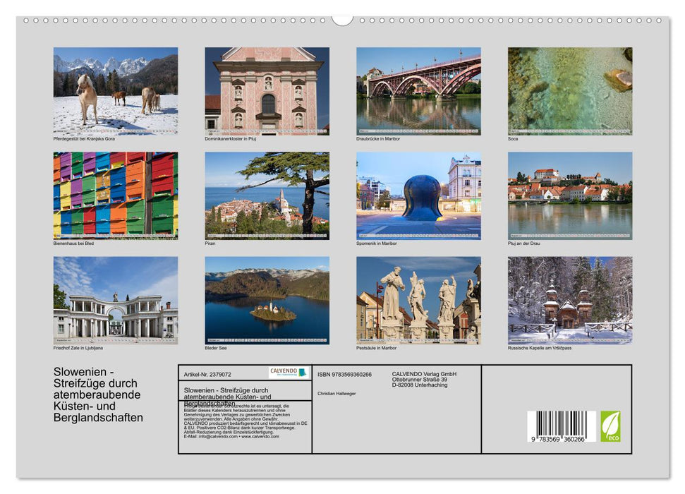 Slowenien - Streifzüge durch atemberaubende Küsten- und Berglandschaften (CALVENDO Premium Wandkalender 2027)