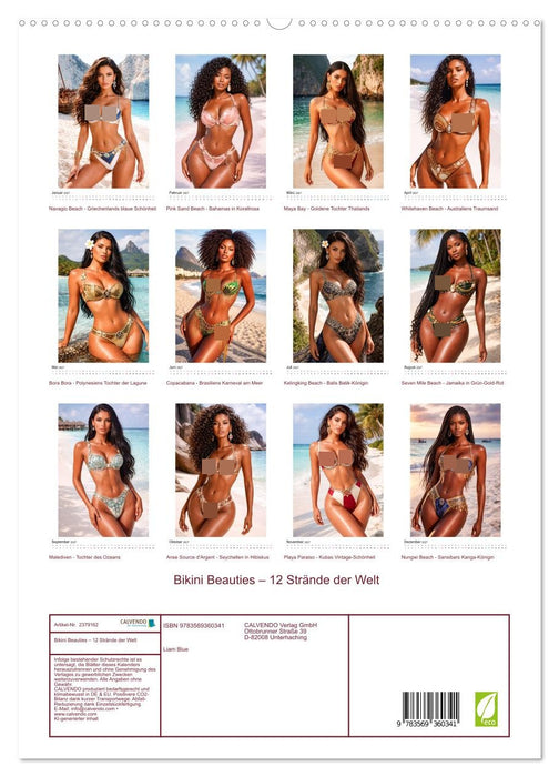 Bikini Beauties – 12 Strände der Welt (CALVENDO Premium Wandkalender 2027)