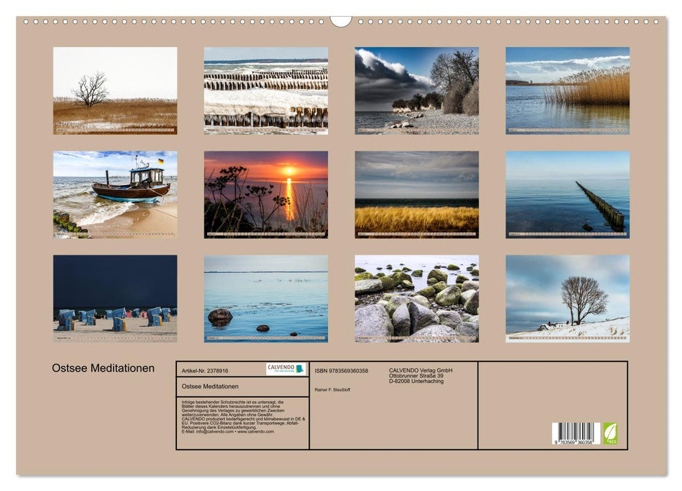 Ostsee Meditationen (CALVENDO Wandkalender 2027)