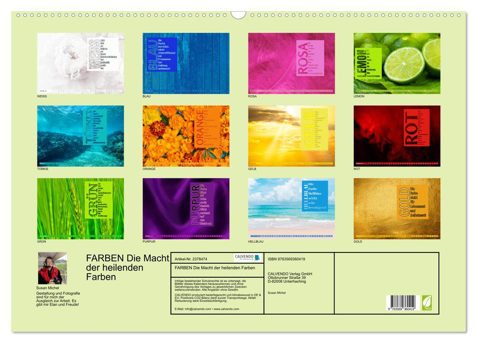 FARBEN Die Macht der heilenden Farben (CALVENDO Wandkalender 2027)