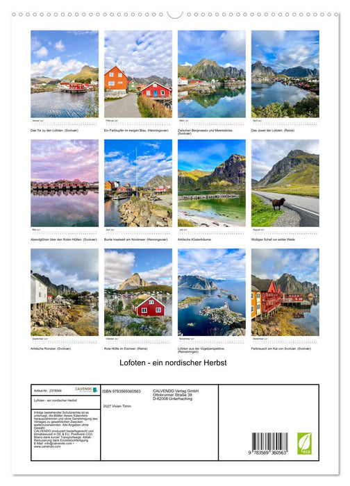 Lofoten - ein nordischer Herbst (CALVENDO Premium Wandkalender 2027)