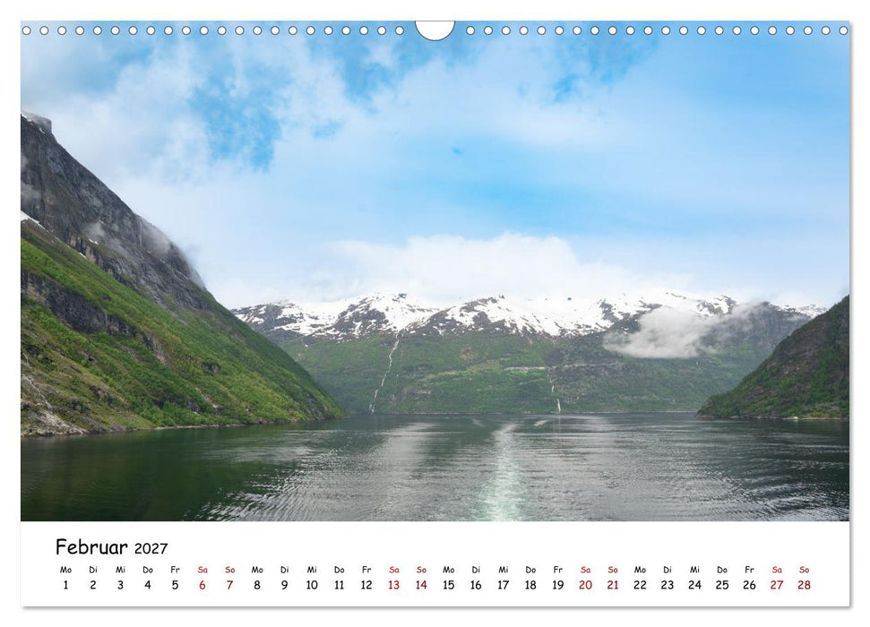 Norwegens wunderschöne Fjorde (CALVENDO Wandkalender 2027)