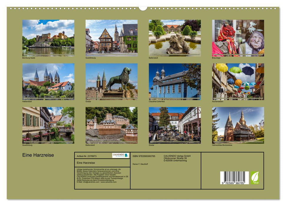 Eine Harzreise (CALVENDO Premium Wandkalender 2027)