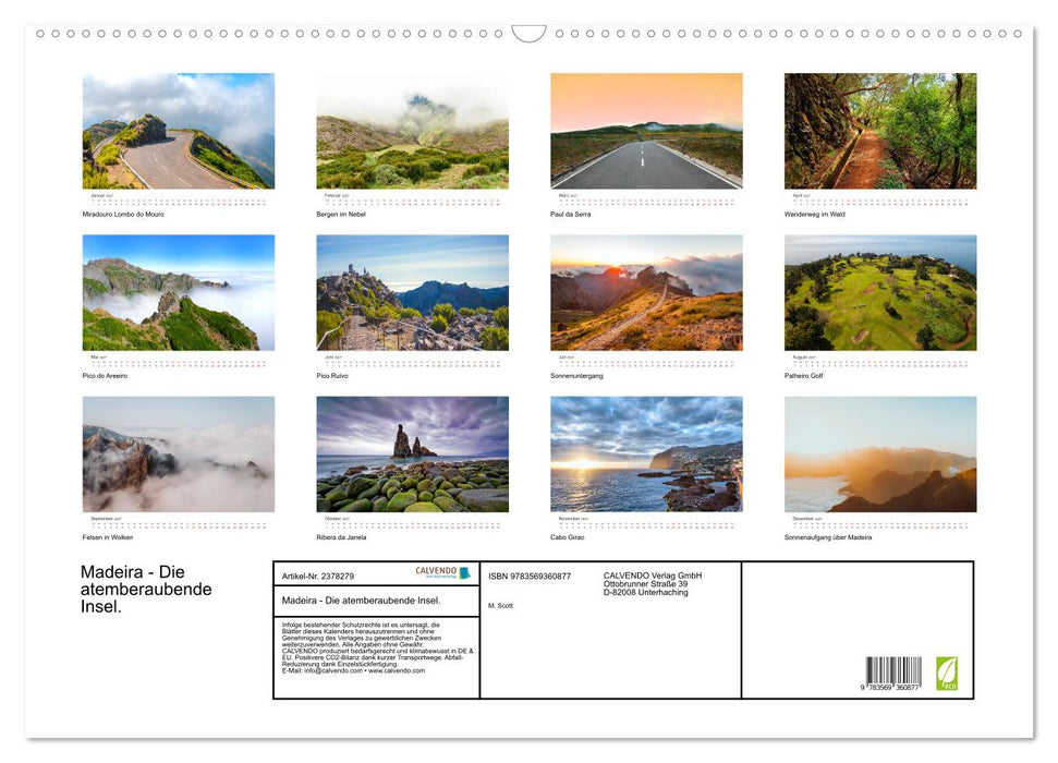 Madeira - Die atemberaubende Insel. (CALVENDO Wandkalender 2027)