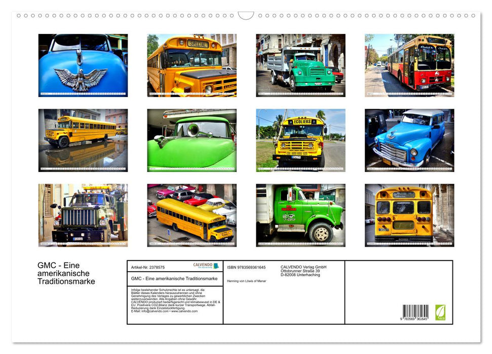 GMC - Eine amerikanische Traditionsmarke (CALVENDO Wandkalender 2027)