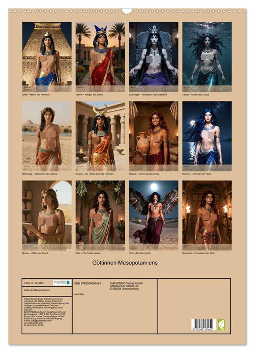Göttinnen Mesopotamiens (CALVENDO Wandkalender 2027)