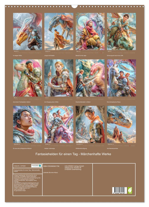 Fantasiehelden für einen Tag - Märchenhafte Werke (CALVENDO Wandkalender 2027)