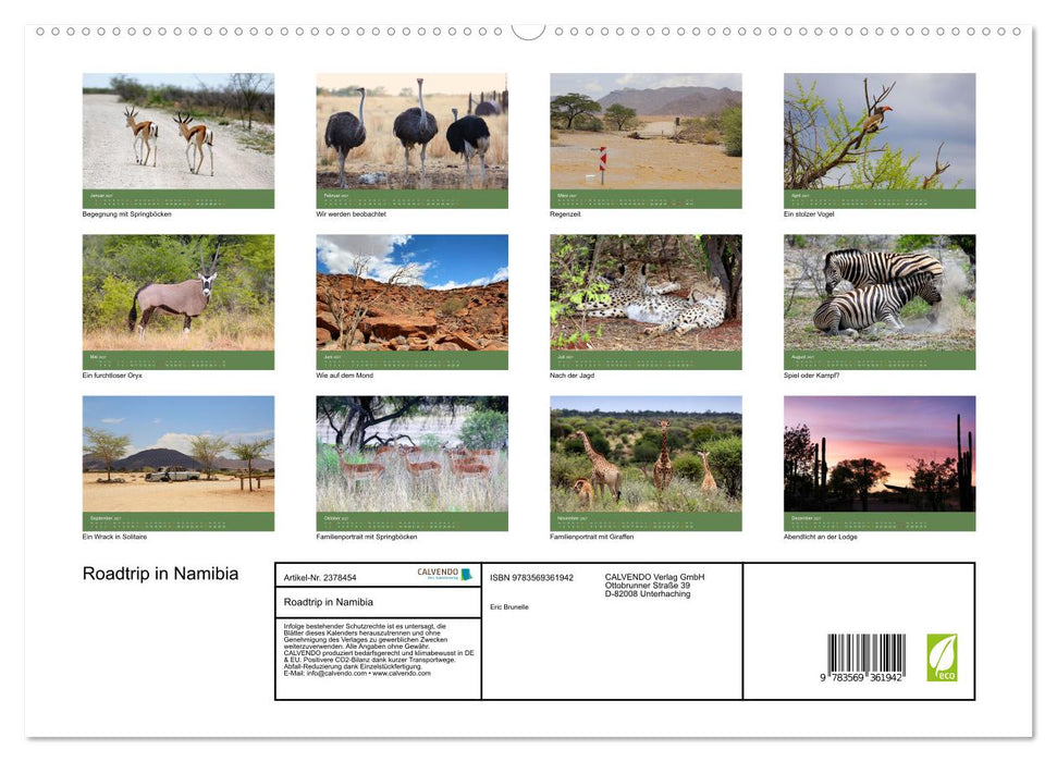 Roadtrip in Namibia (CALVENDO Premium Wandkalender 2027)