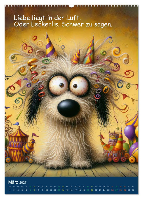 Surreale Hundeträume Hunde, die aussehen wie deine Montagsgefühle (CALVENDO Premium Wandkalender 2027)
