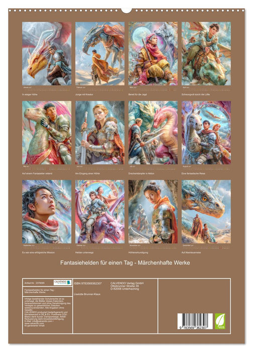 Fantasiehelden für einen Tag - Märchenhafte Werke (CALVENDO Premium Wandkalender 2027)
