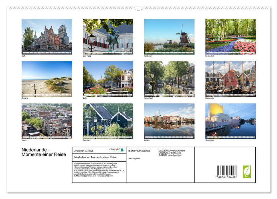 Niederlande - Momente einer Reise (CALVENDO Premium Wandkalender 2027)