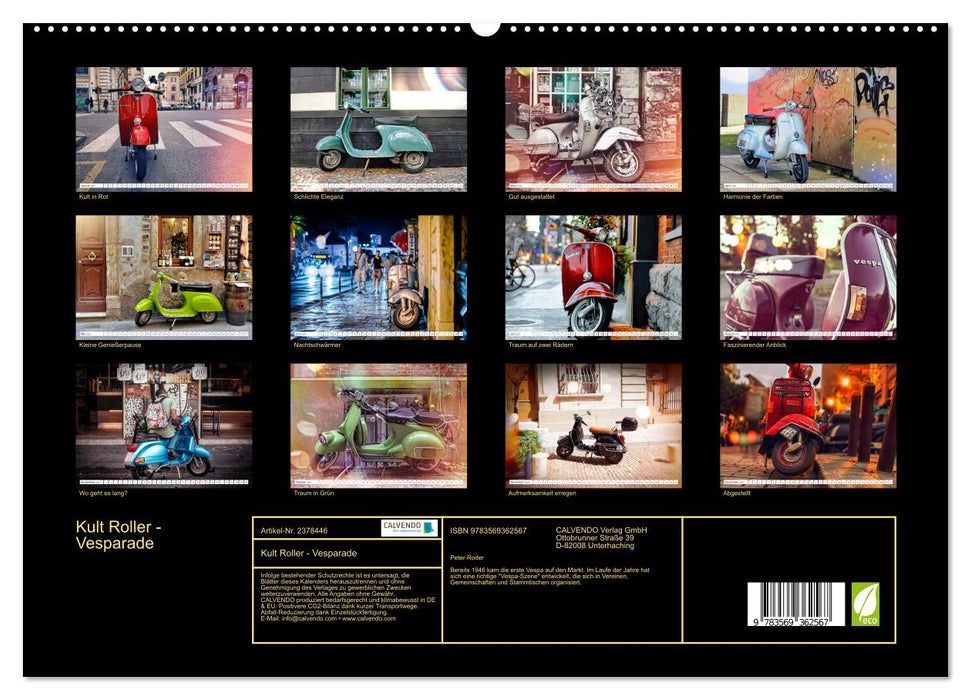 Kult Roller - Vesparade (CALVENDO Premium Wandkalender 2027)
