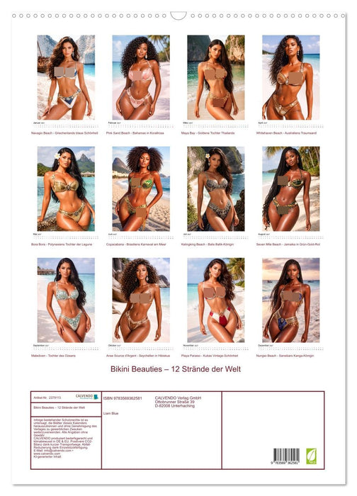 Bikini Beauties – 12 Strände der Welt (CALVENDO Wandkalender 2027)