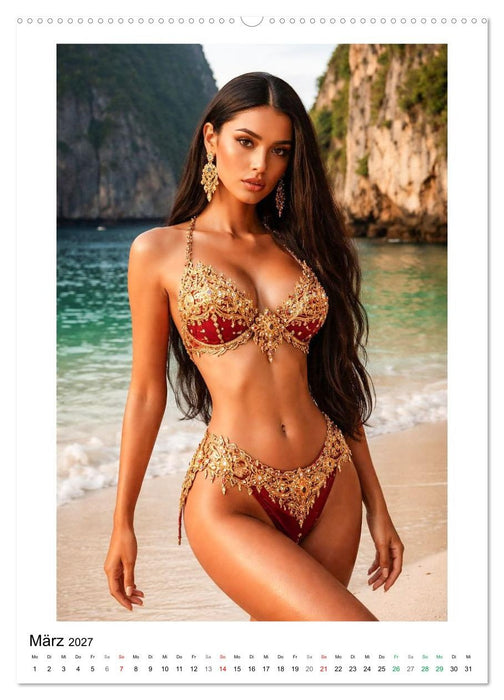 Bikini Beauties – 12 Strände der Welt (CALVENDO Wandkalender 2027)