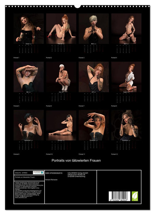 Portraits von tätowierten Frauen (CALVENDO Premium Wandkalender 2027)