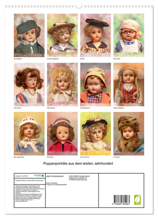 Puppenporträts aus dem letzten Jahrhundert (CALVENDO Premium Wandkalender 2027)