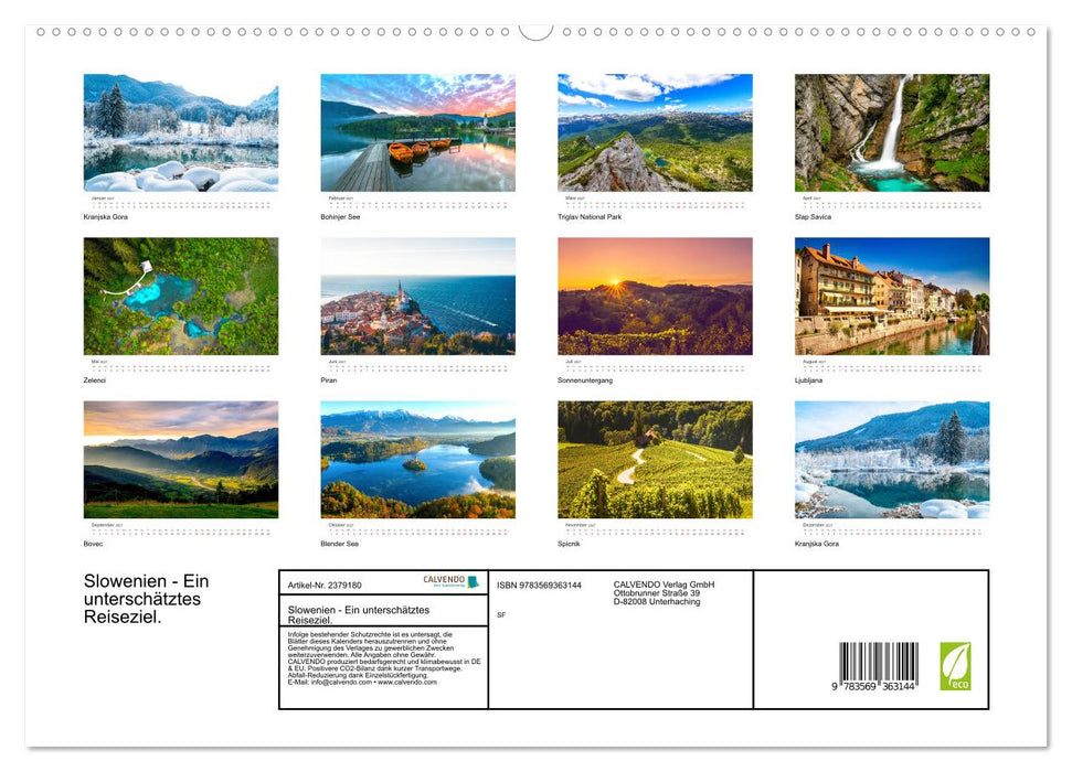 Slowenien - Ein unterschätztes Reiseziel. (CALVENDO Premium Wandkalender 2027)