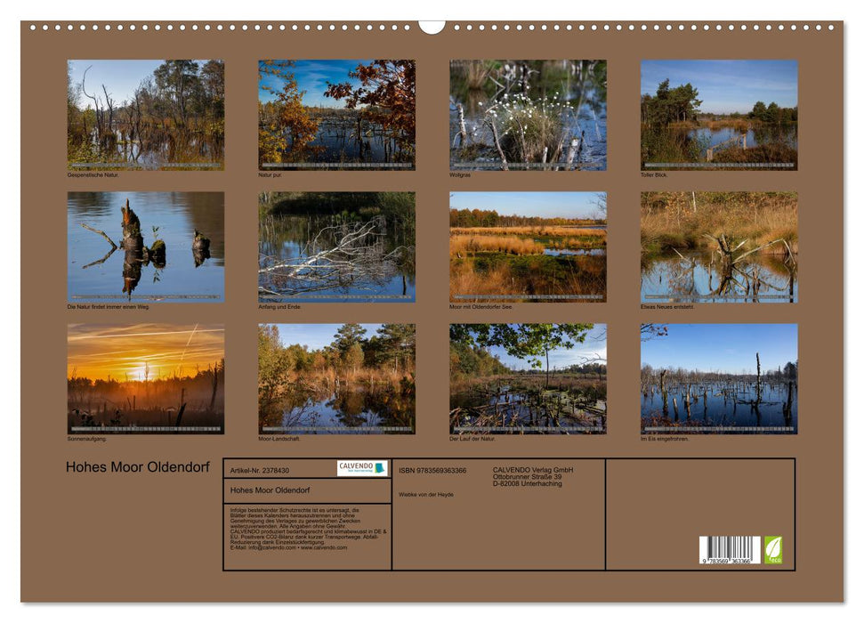 Hohes Moor Oldendorf (CALVENDO Wandkalender 2027)