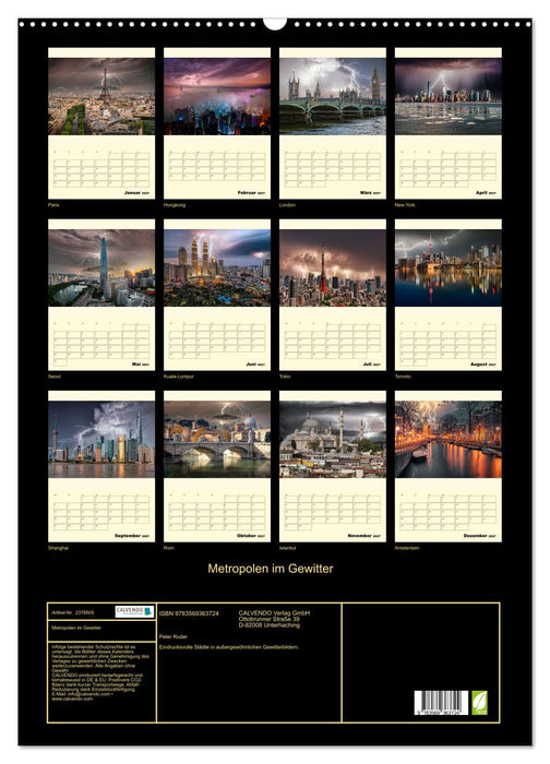Metropolen im Gewitter (CALVENDO Wandkalender 2027)
