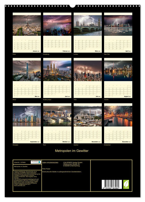 Metropolen im Gewitter (CALVENDO Premium Wandkalender 2027)