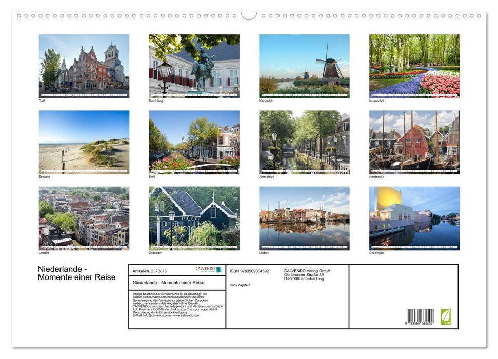 Niederlande - Momente einer Reise (CALVENDO Wandkalender 2027)