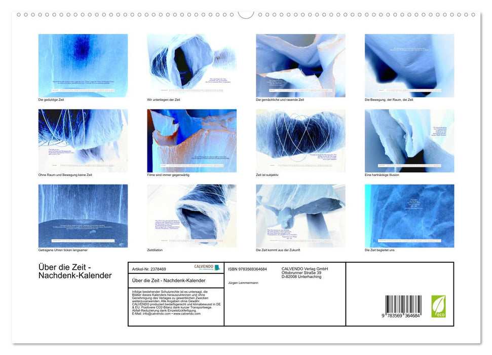 Über die Zeit - Nachdenk-Kalender (CALVENDO Premium Wandkalender 2027)