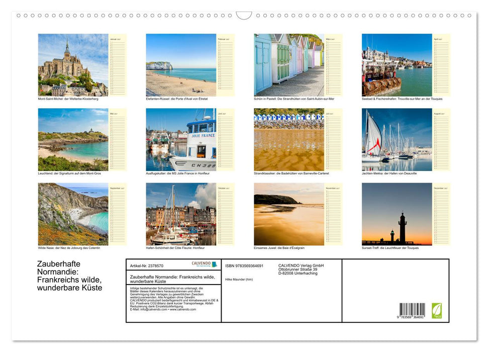 Zauberhafte Normandie: Frankreichs wilde, wunderbare Küste (CALVENDO Wandkalender 2027)