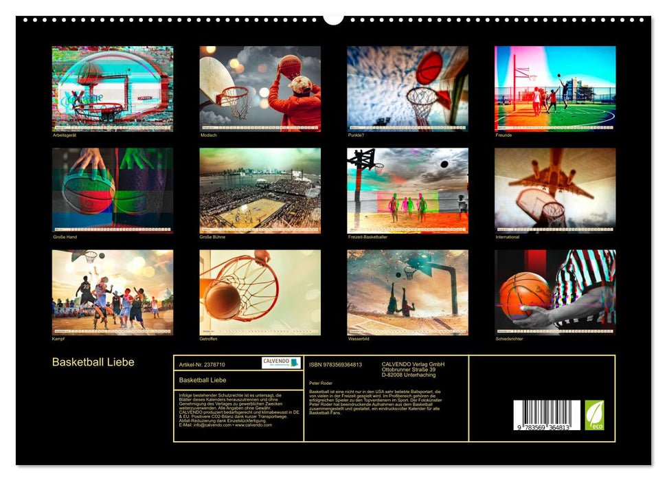 Basketball Liebe (CALVENDO Premium Wandkalender 2027)