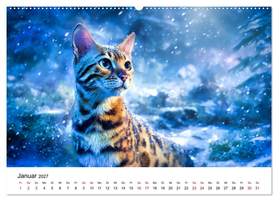 Das Erbe des Dschungels - Bengalkatzen im Porträt (CALVENDO Premium Wandkalender 2027)