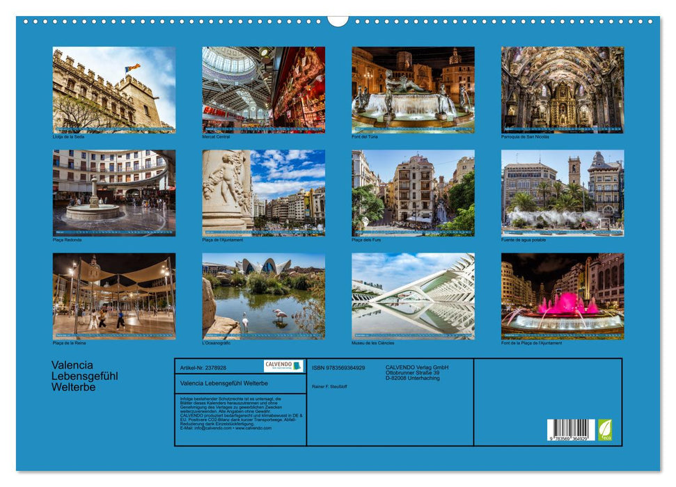 Valencia Lebensgefühl Welterbe (CALVENDO Wandkalender 2027)