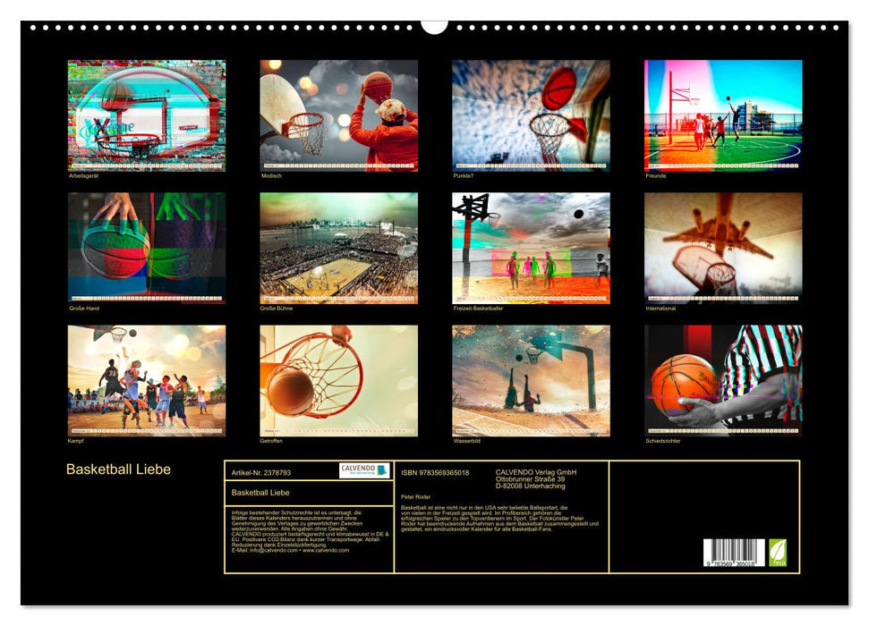 Basketball Liebe (CALVENDO Wandkalender 2027)